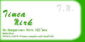 timea mirk business card